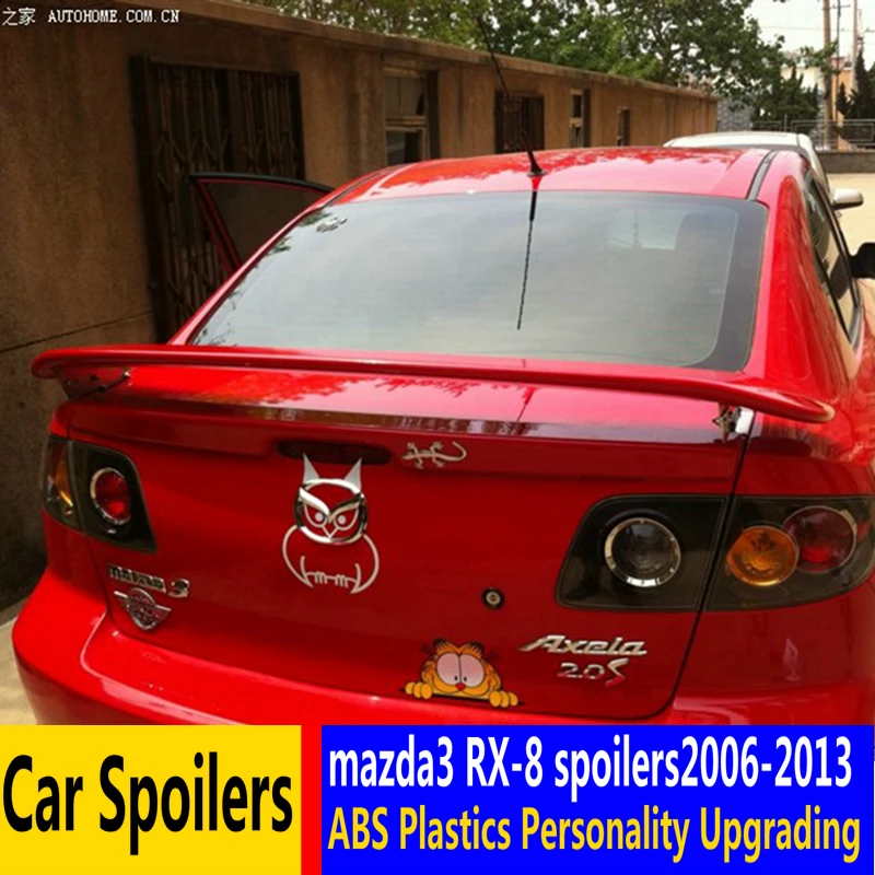 Спойлер для Mazda 3 RX8 2006 2013 спойлер высокого качества ABS Материал автомобильное