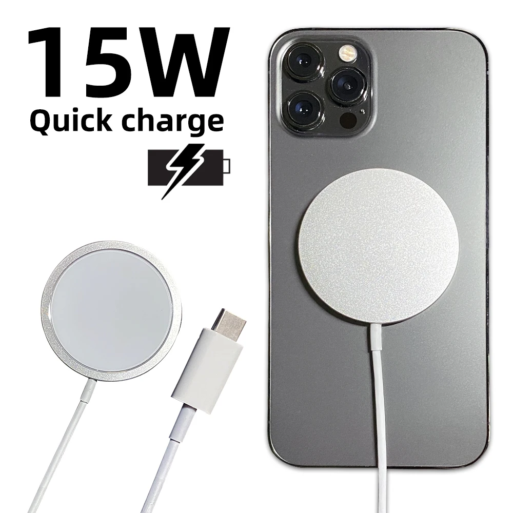 

Original 15W Magnetic Wireless Charger For iPhone 12 Pro Max Mini Qi Fast Charger for iPhone 12 USB C 20W PD Adapter Magsafing