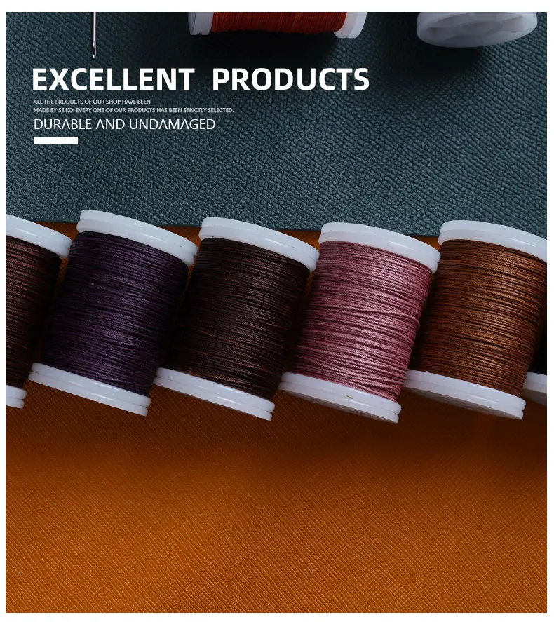 Круглая вощеная нить шнур из полиэстера длина 120 м диаметр 0 5 мм для шитья седла