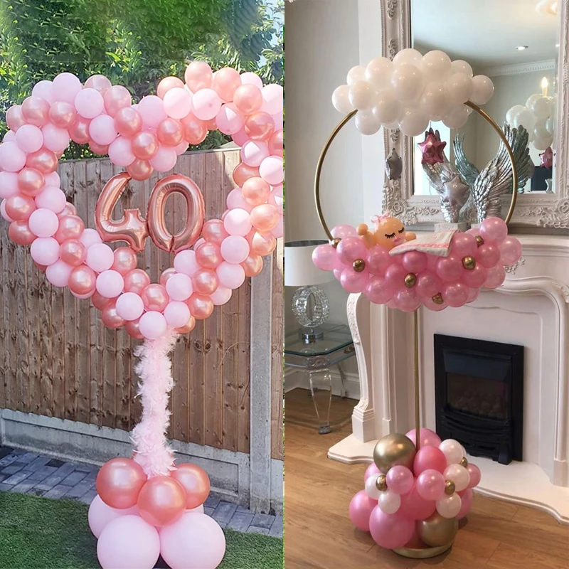 

163/144cm Height Round/Heart Balloons Stand Balloon Column Base Baby Shower Wedding Decorations Birthday Balloons Arch Decor