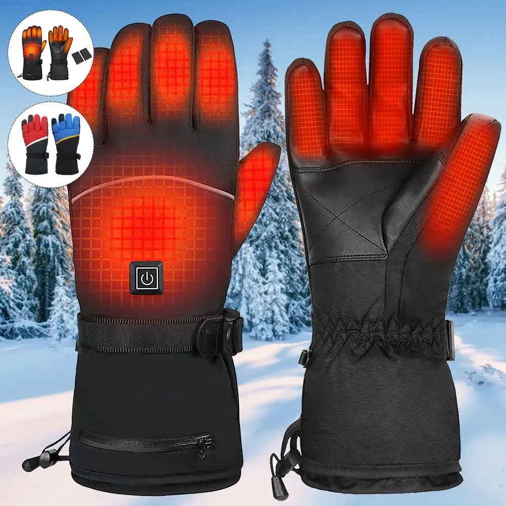 

Winter Heated Gloves Smart Control Warm Longer Outdoor Waterproof Sports Bicycle Ski Rechargeable Battery Electric Gloves