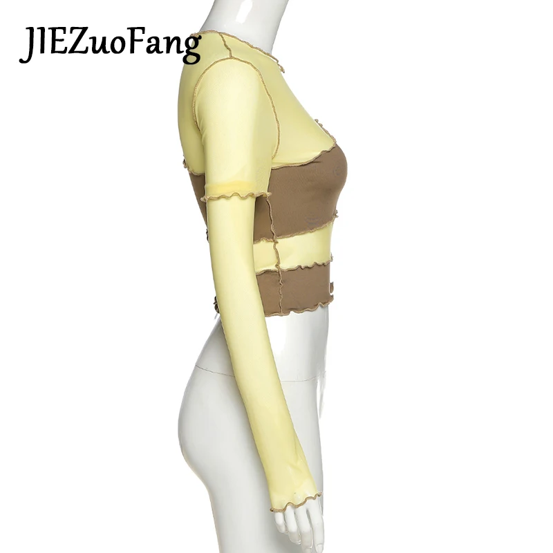 Женская футболка с коротким рукавом JIEZuoFang Однотонная в стиле панк летняя