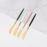 1pc stainless steel dinner knife cutlery set kitchen complete tableware western gold dinner knife dinnerware set dropshipping