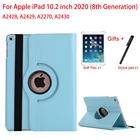 Умный чехол из искусственной кожи, вращающийся на 360 градусов, для Apple iPad 10,2 дюйма, чехол 8-го поколения с автоматическим режимом снапробуждения A2428, A2429, A2270, A2430