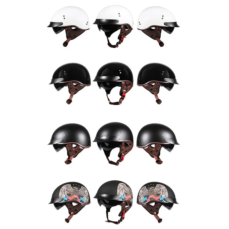8 цветов мотоциклетный шлем с полулицевым покрытием Casco Casque Moto ретро шлемы