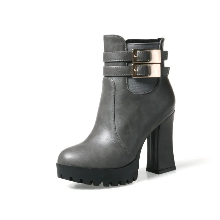 

Большие размеры; Ботинки на высоком каблуке с пряжкой; Женская обувь; Женские ботильоны; Женские ботинки; Женская зимняя обувь; Большие разм...