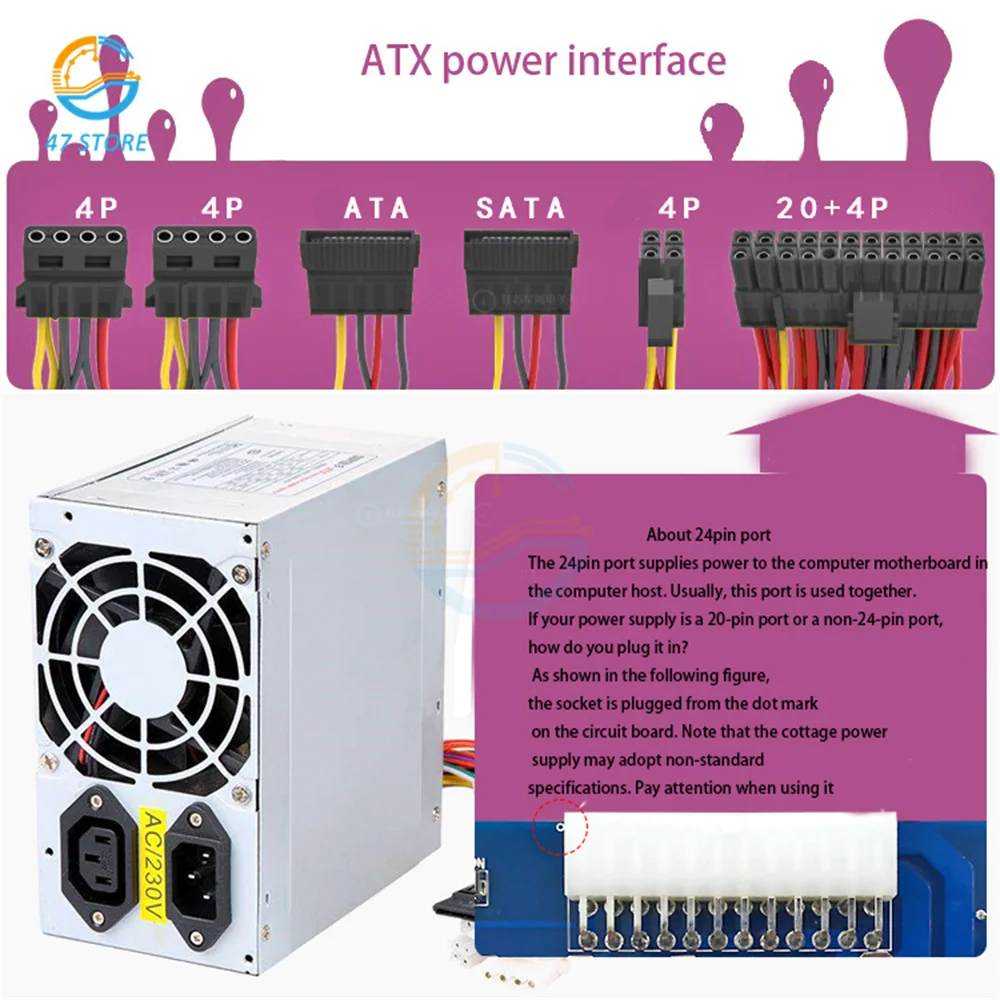 Desktop Computer Chassis XH-M229 M229 Power Supply ATX Transfer Board Power Take off Board Power Output Terminal Module images - 6