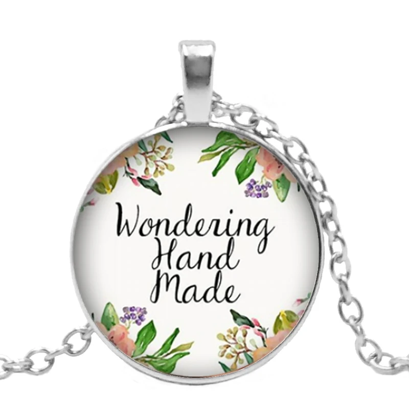 

Fashion 2020 New Handmade Necklace Christian Bible Scripture Reference Glass Pendant Necklace Personalized Gift Necklace