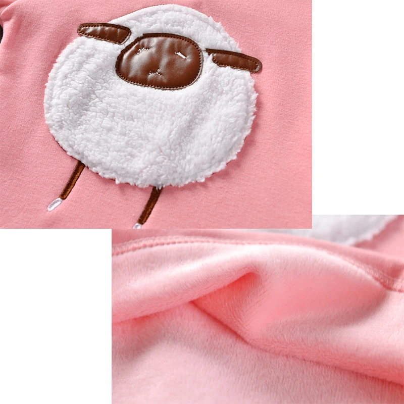 Girls Hoodies Dress 2019 New Autumn Winter Kids Dresses for Thick Warm Cartoon Sheep Children Clothing Toddler Costume | Детская одежда