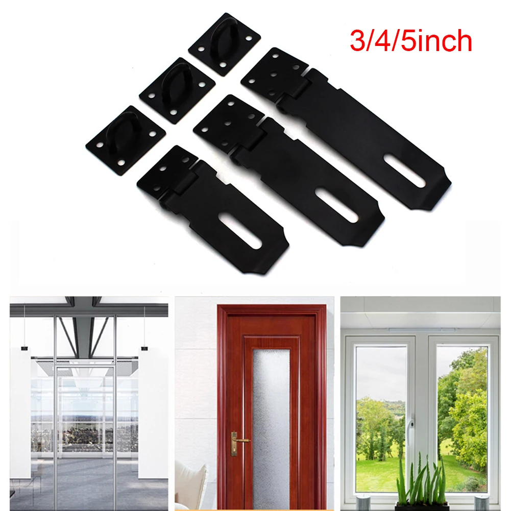 

Anti-Theft Padlock Clasp Lock Stainless-Steel Hasp Staple Shed Security
