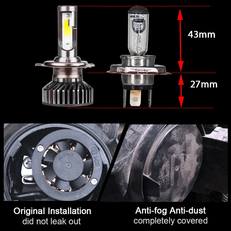 HlXG Новая Серия автомобильных светодиодных ламп для авто H4 H7 Led H1 H11 9005 HB3 Led 9006 Hb4 H8 6000K Ближний свет дальний свет диодные противотуманные фары дневные ходовые огни 12В 24В головной свет ЛЕД в машину