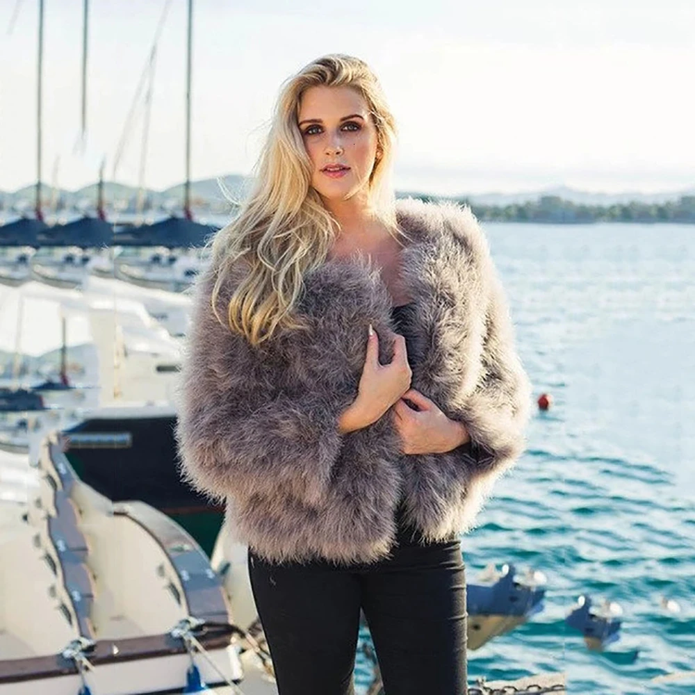 TOPFUR 2019 черная шуба из натурального меха женская меховая куртка пальто кожаная с