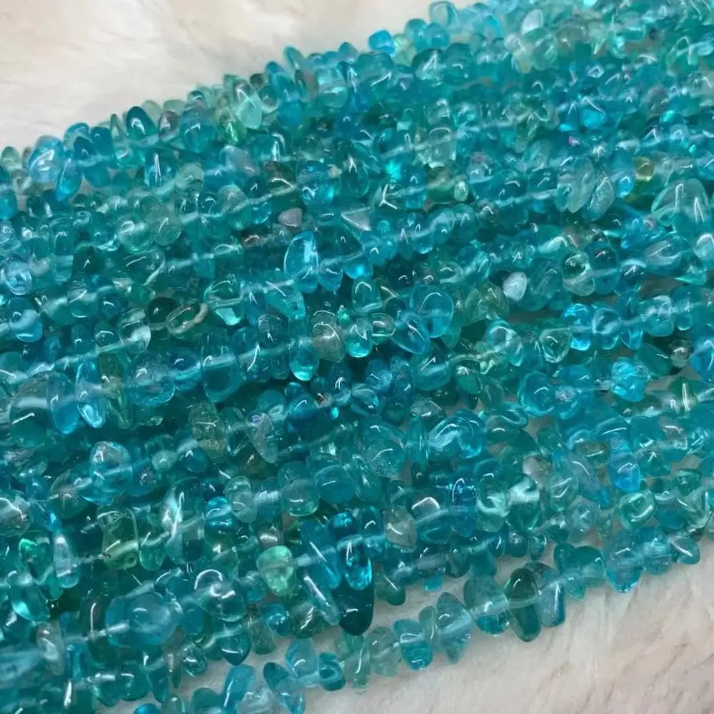 5-6 мм натуральные круглые синие апатитовые бусины для изготовления ювелирных