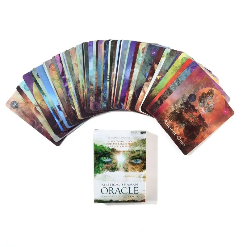 

Hot Oracle Deck 64 Mystical Cards Shaman PDF Guidebook Full English Verson Board Games for Home Playing Cards Tarot Divination