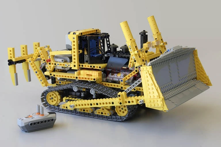 LP 20008 technic серии 1384 шт модель бульдозера строительные блоки наборы кирпичей