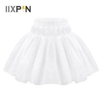 girls crinoline underskirt white above knee length a line mesh petticoat for flower girl dresses ball gown kids dance wear