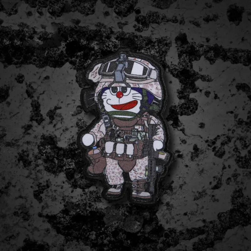 Мультяшные военные нашивки Lt. Doraemon лейтенант USMC Термотрансферная аппликация