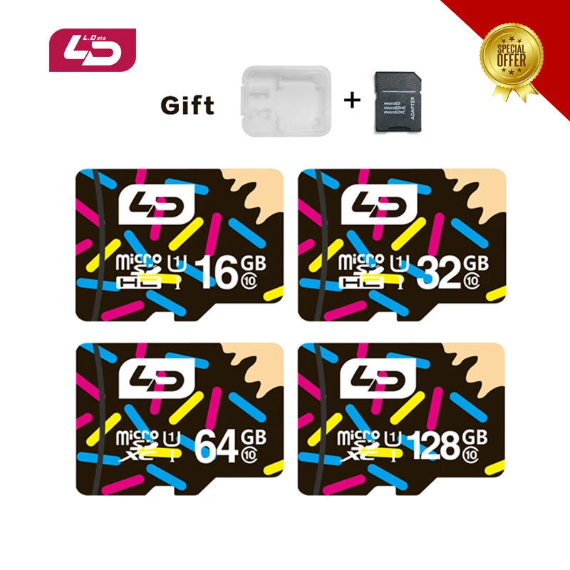 LD Micro SD карта 32 Гб класс 10 16 Гб/64 Гб/128 Гб класс 10 UHS-1 8 Гб класс 6 Карта памяти флэш-карта памяти для камеры планшета