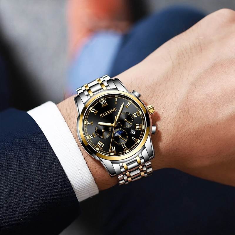 

2020 Automatic Mechanical Mens Watches Top Brand Luxury Tourbillon Wrist Watch Men Fashion Waterproof Clock Relogio Masculino