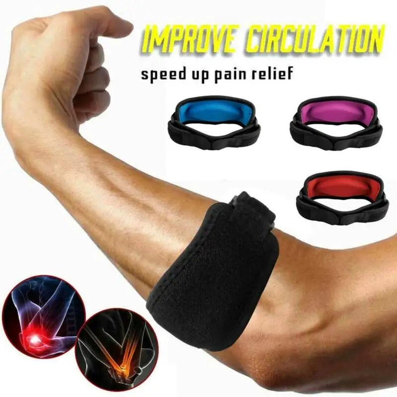 

Tennis Elbow Support Brace Strap Tendonitis Golfers Strap Epicondylitis Band Clasp Protector Gym Golf Pain Relief Support