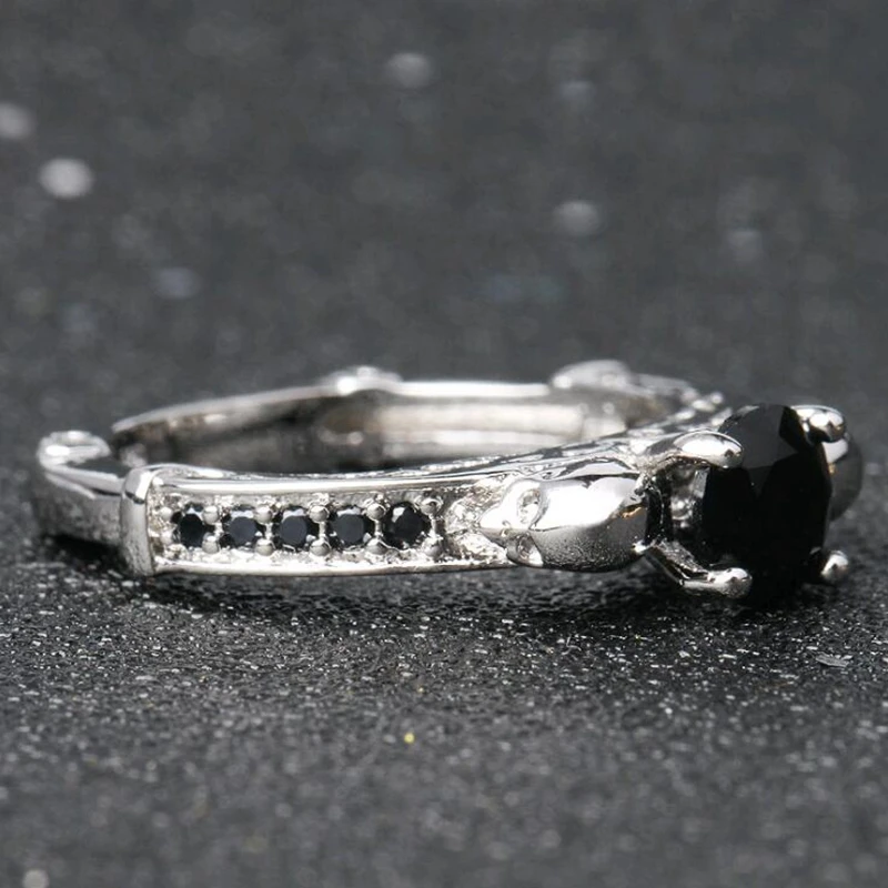 Европейский хит продаж розовое золото/Свадьба Ретро готический панк череп