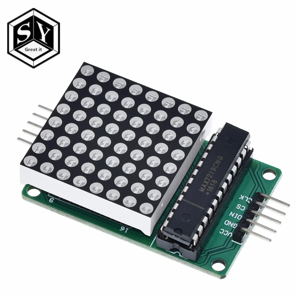 Модуль управления светодиодным дисплеем 8x8 8*8 MAX7219 для Arduino интерфейсный модуль 5 В