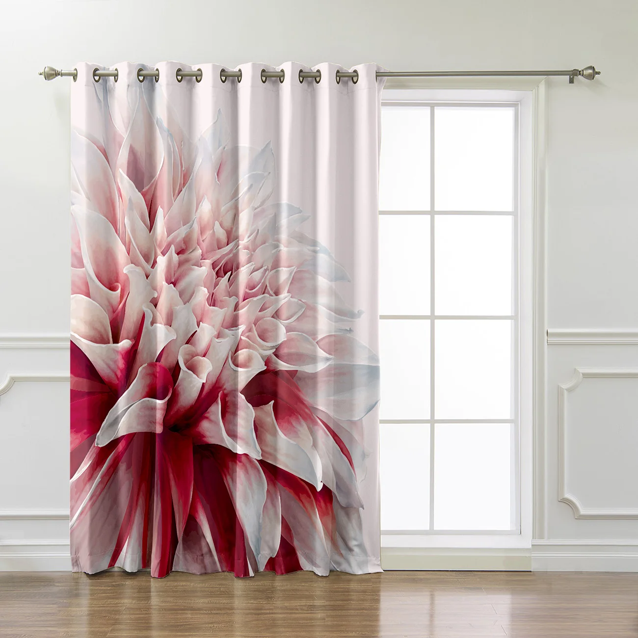 Розовый цветок 3D занавески для комнаты большие Оконные Занавески гостиной кухни