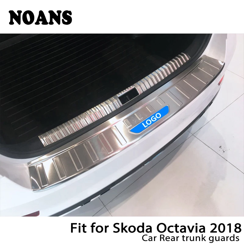

NOANS для Skoda Octavia A5 A7 MK3 2018 Автомобильный задний бампер для двери багажника, аксессуары из нержавеющей стали