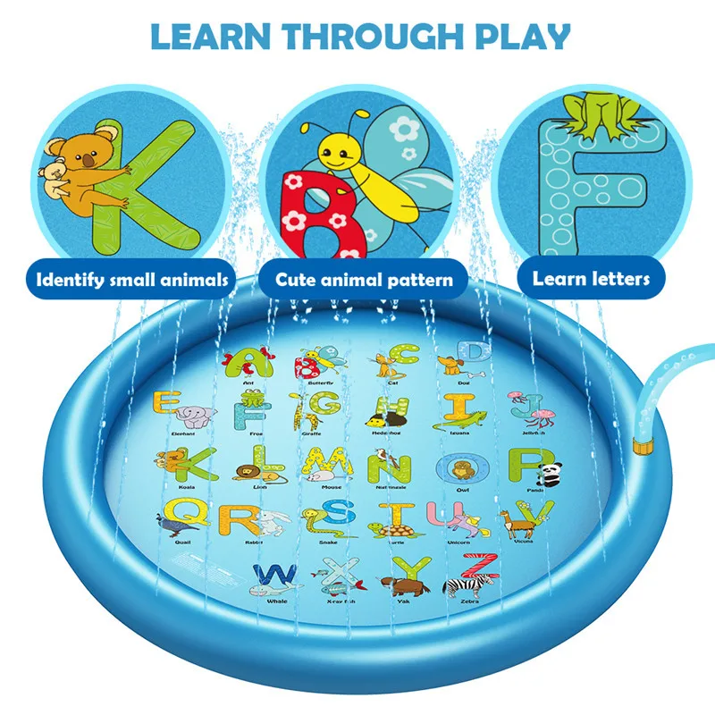 170 см летний детский игровой коврик для детей надувной водный спрей пляжа газон