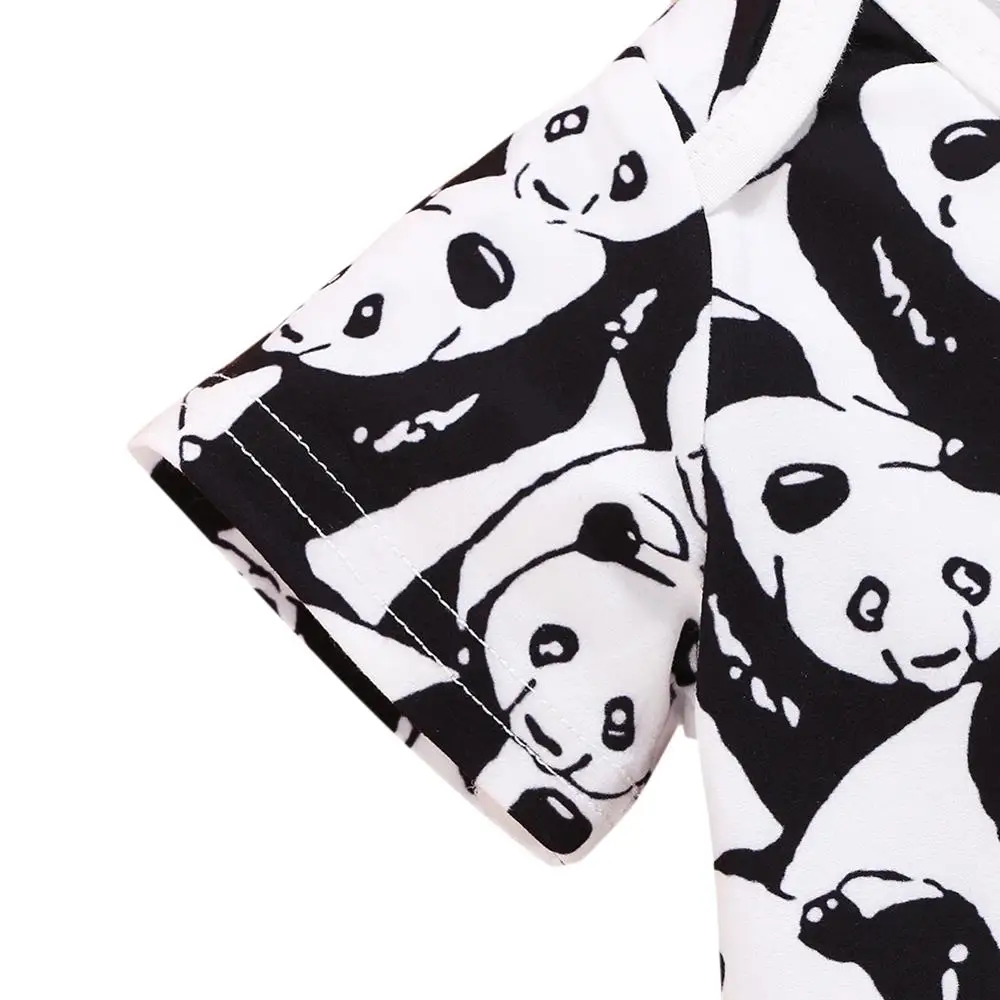 

Baby Kids Fashion Animal Print Bodysuit Summer Infant Girls Short Sleeve Rompers Jumpsuits