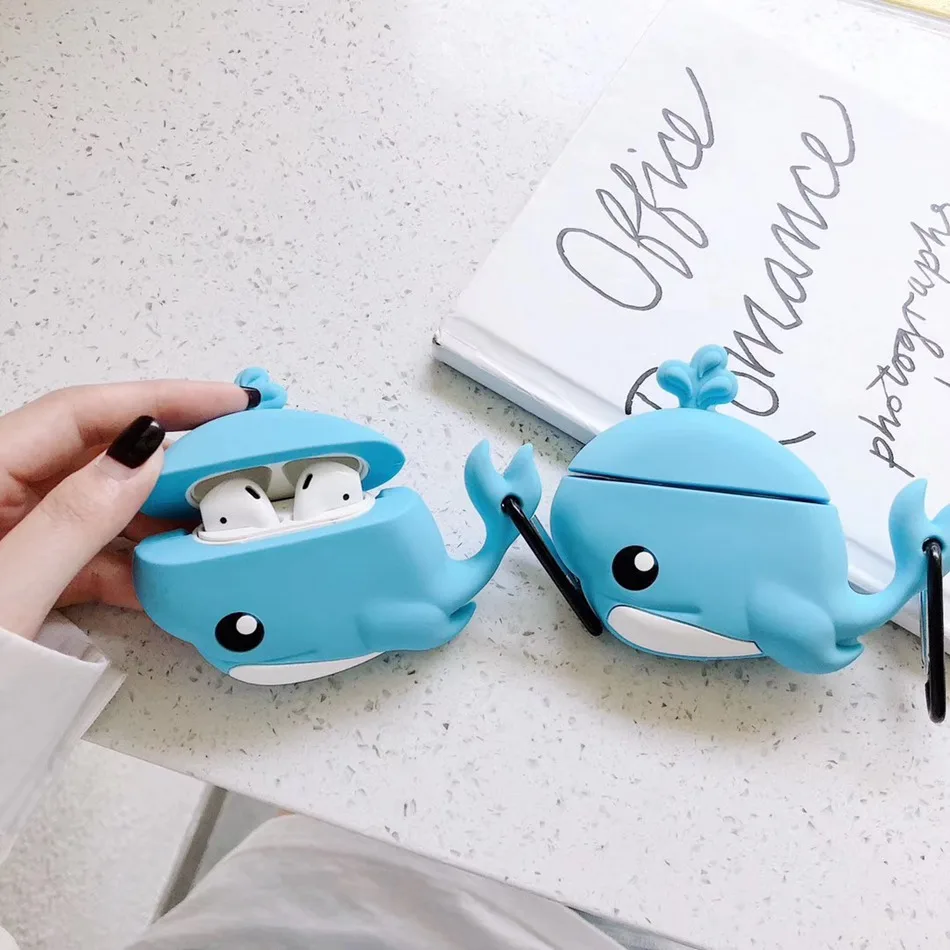 3D Силиконовый наушник чехол для Airpods чехол милый КИТ Жук чехол для Apple Air pods чехол для наушников кольцо ремень