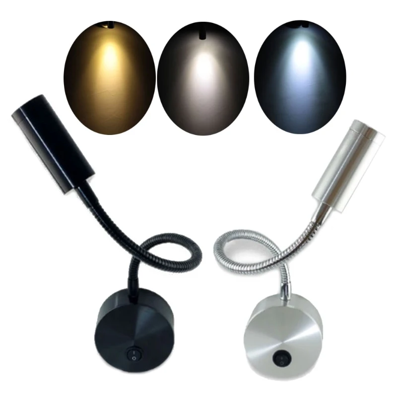 

1W Reading Lamp RV Boat LED Bedside Lamp Camper Multipurpose Lighting Equipment Light Switch Control Light