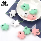 Бусины для прорезывания зубов, силиконовые, 5 шт.лот, без бисфенола А, для самостоятельного изготовления ювелирных изделий, жевательные, подарок для прорезывания зубов