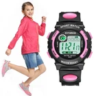 Спортивные детские часы, детские часы для мальчиков и девочек, светодиодные наручные часы для мальчиков и девочек, подарок, многофункциональный цифровой будильник с цветным циферблатом