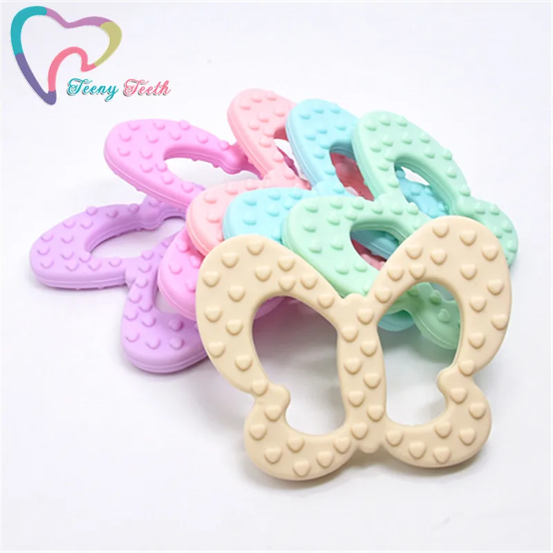 Детский Прорезыватель для зубов 1 шт. Силиконовая Бабочка соска ручной работы