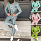 мужские костюмы, костюм летний, Мужской приталенный костюм из 2 предметов, приталенный Мужской Блейзер оверсайз, Свадебный костюм жениха для мужчин 2020, модный пиджак-смокинг, комплект со штанами