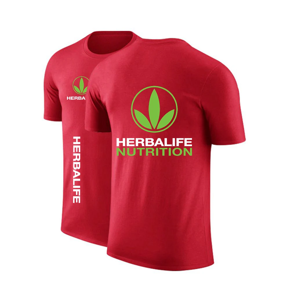 

Футболка Herbalife с логотипом, однотонная Удобная хлопковая Футболка в стиле хип-хоп, повседневные тонкие Топы с коротким рукавом и принтом, ле...
