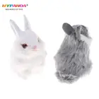 1 шт. моделирование милое искусственное животное маленький кролик плюшевые игрушки Мини карманная игрушка с рамкой детские игрушки декорации и подарки на день рожденья