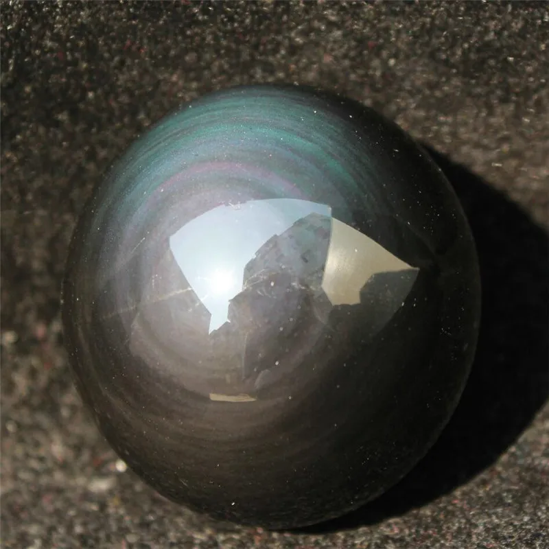 45 мм радуга! Натуральный кошачий обсидиановый глаз кварц хрустальный шар