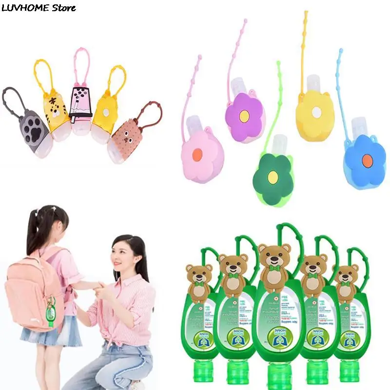 

1 шт. 30 мл/50 мл милый силиконовый миниатюрный антисептик для рук держатель геля для рук Портативный безопасный держатель для геля дорожный ф...