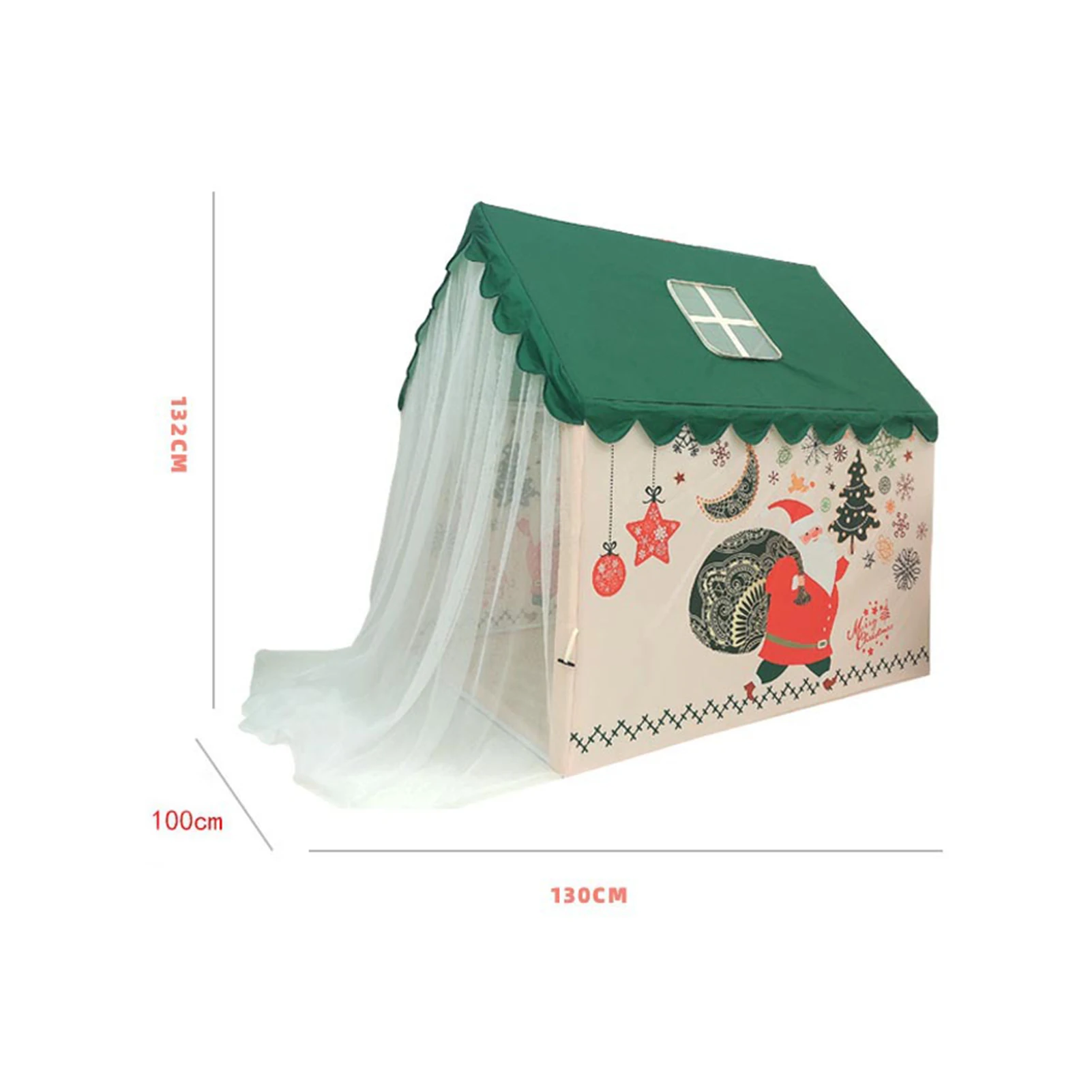 

Children's Play Foldable Tent Portable Pretend Toy Indoor Game House For Kids Santa Claus Decoration Gift