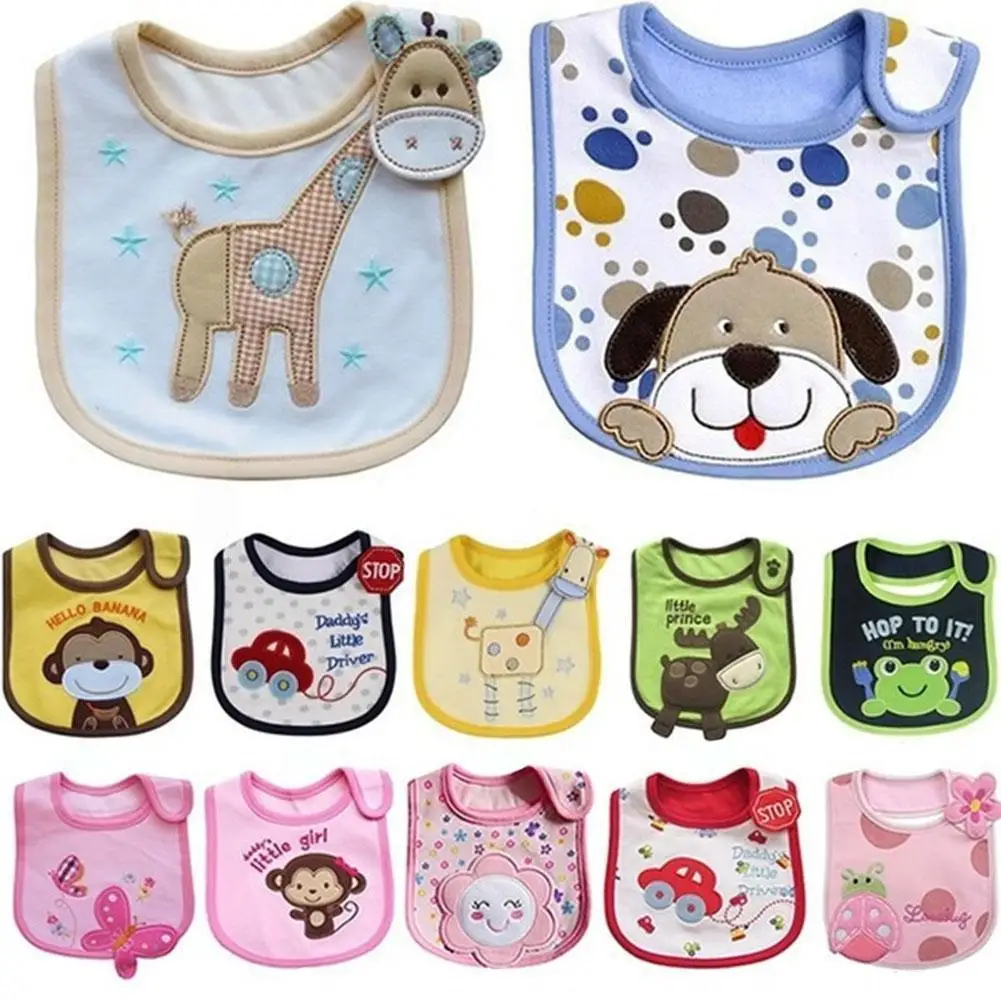 Baberos de alimentaci&oacute;n para beb&eacute;, Bandana bordada, sin mangas, para Saliva, eructo, ropa de dibujos animados-0