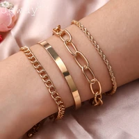 bohemain gold color bangle circlet bracelet for women 2022 trend punk multilayer lady bracelets on hand girl fashion jewelry