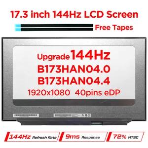 17 3 144hz laptop screen b173han04 0 b173han04 4 fit nv173fhm ny1 for msi ms 17f2 asus fx706 lcd matrix display panel 40pin edp free global shipping