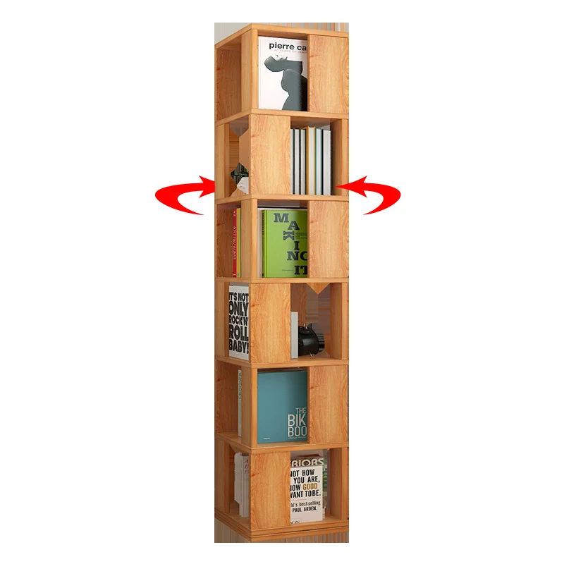 Вращающаяся книжная полка напольная простой книжный шкаф для студентов