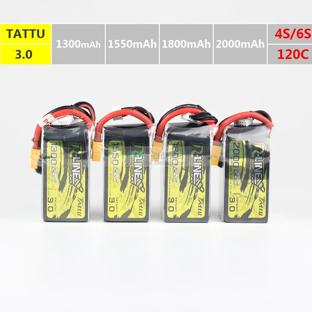 Новая версия Tattu R-Line 3 0 V3 1300/1550/1800/2000 мАч 120C 4S 6S 4 2 в Lipo батарея XT60 Plug FPV гоночный Дрон