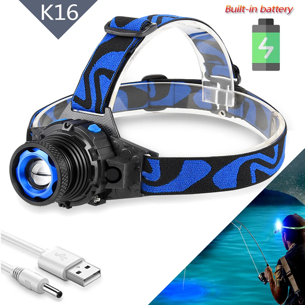 

Водонепроницаемый перезаряжаемые светодиодные мини-фары фонарь ZHIYU с фокусировкой, фонарь для кемпинга с встроенным аккумулятором