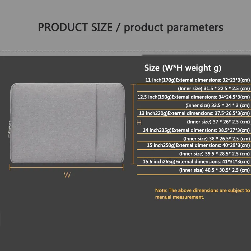 Portable Notebook Handbag 11&quot 12.5&quot 13&quot 14&quot 15&quot Laptop Bag Sleeve Case Protector Multi-Pocket For Dell HP Macbook Xiaomi | Дом