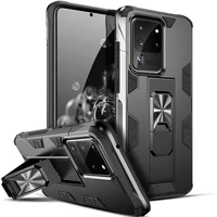 shockproof armor hidden kickstand case for samsung galaxy s21 ultra s20fe s10 plus note20 10 9 a71 magnetic bracket bumper cover