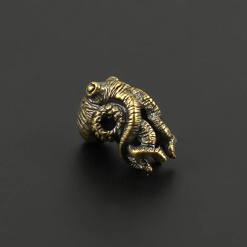 Octopus Knife Beads Brass Squid Beads Umbrella Rope Pendant Vintage Copper Paracord Beads DIY - Цвет: Цвет: желтый